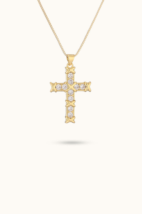 Cross of Thorns Diamond Necklace