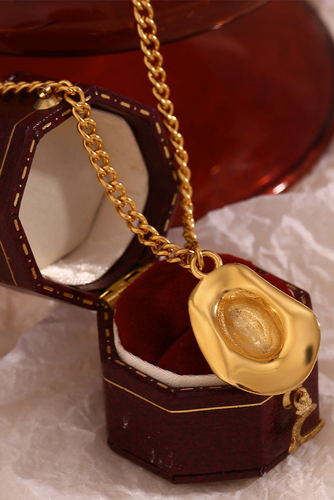 Cowboy hat pendant necklace