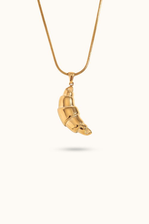Croissant pendant necklace