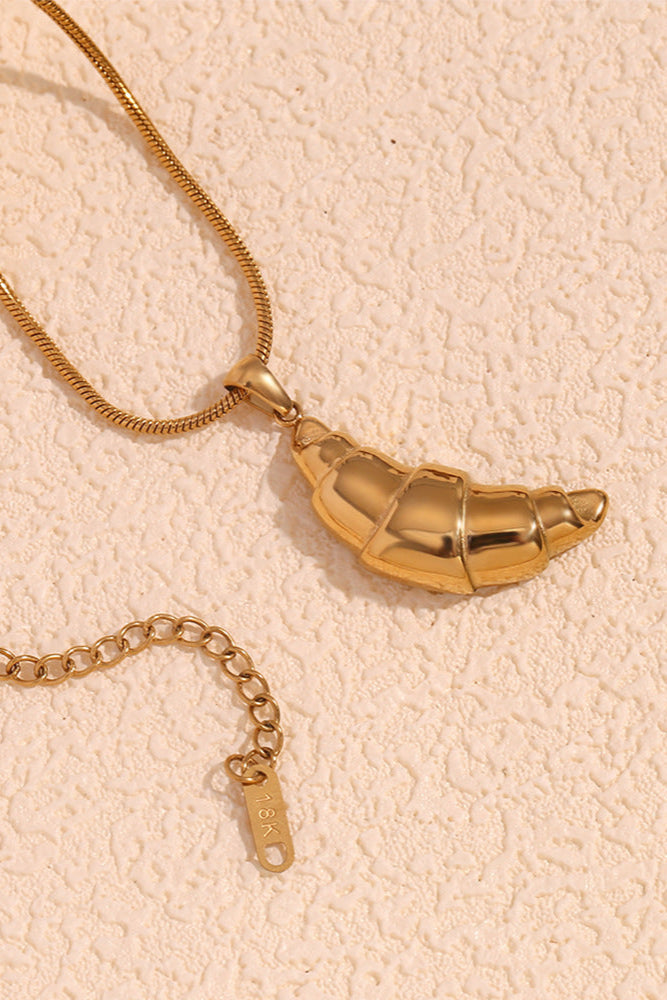 Croissant pendant necklace