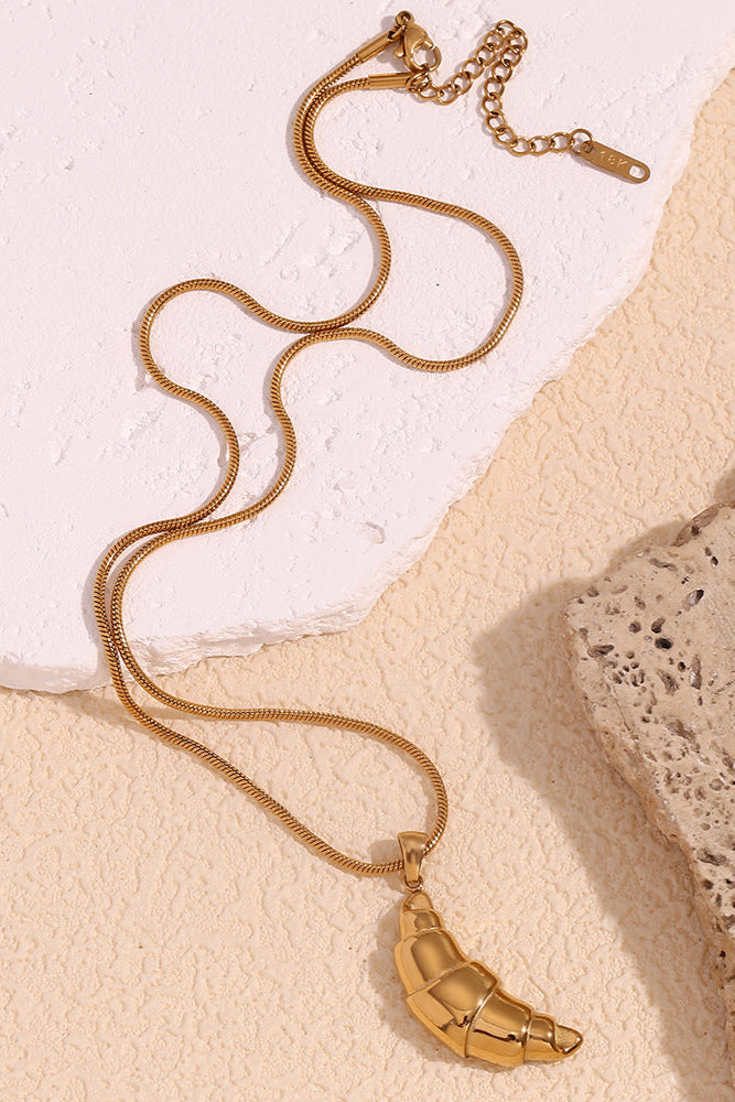 Croissant pendant necklace