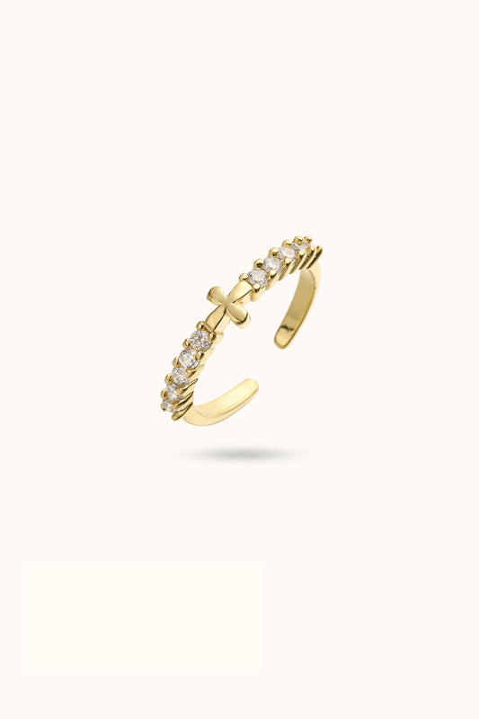 Cross Full Diamond Ring