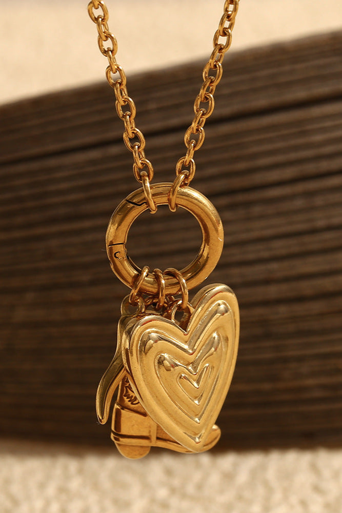 Denim Heart Necklace