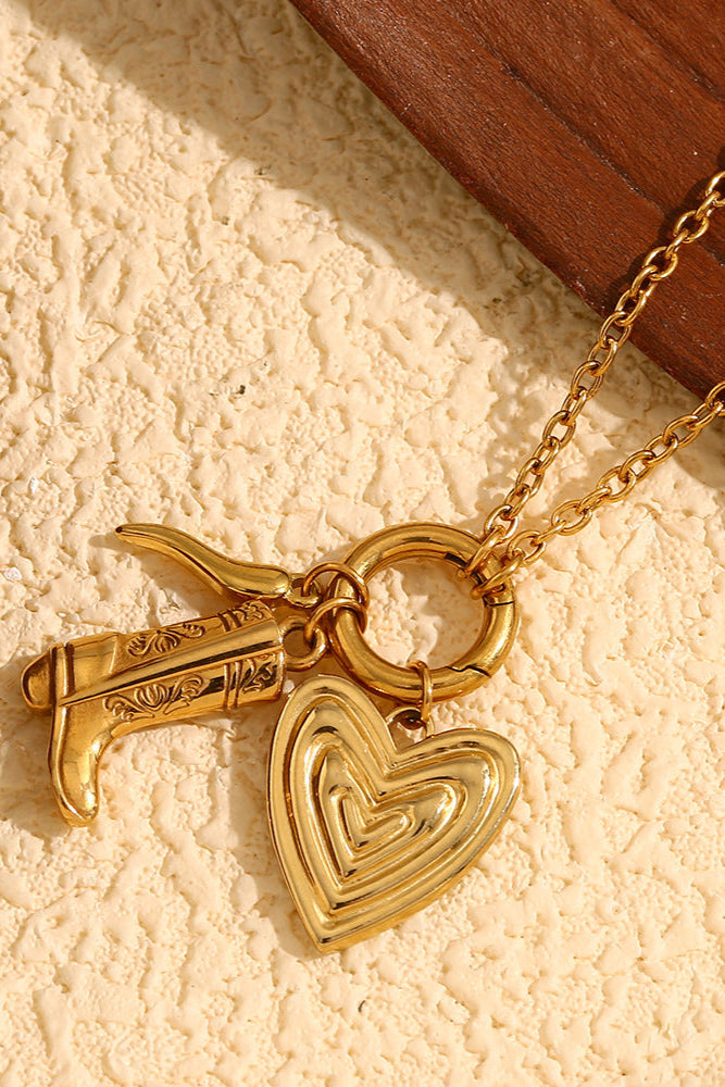 Denim Heart Necklace