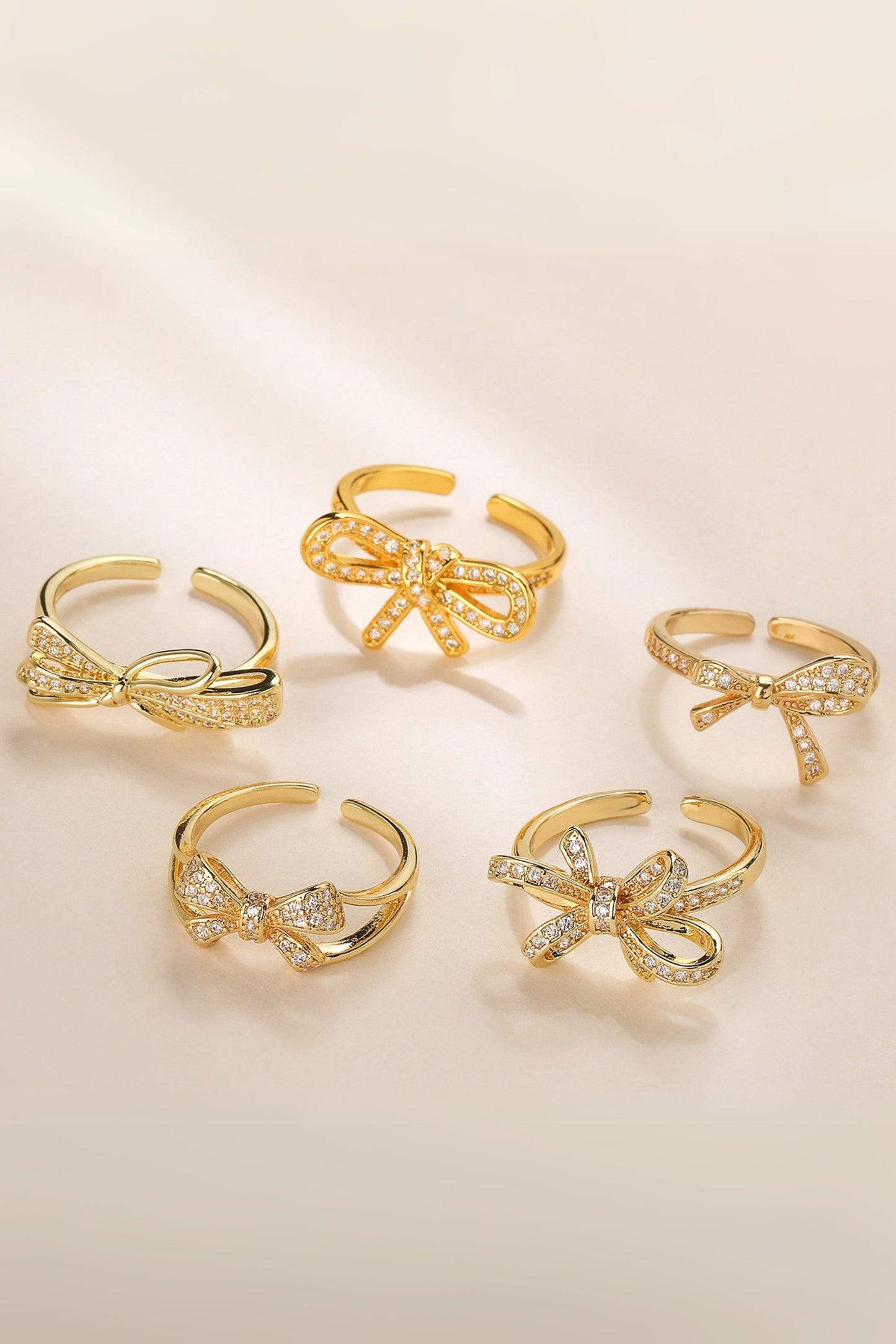 Bowing Diamond Rings
