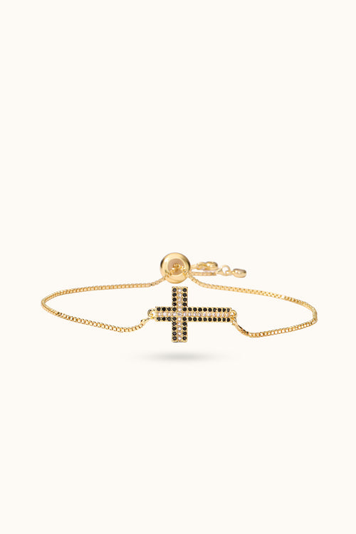 Diamond Cross Adjustable Bracelet