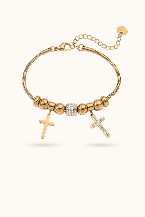 Diamond Cross Stacking Bracelet