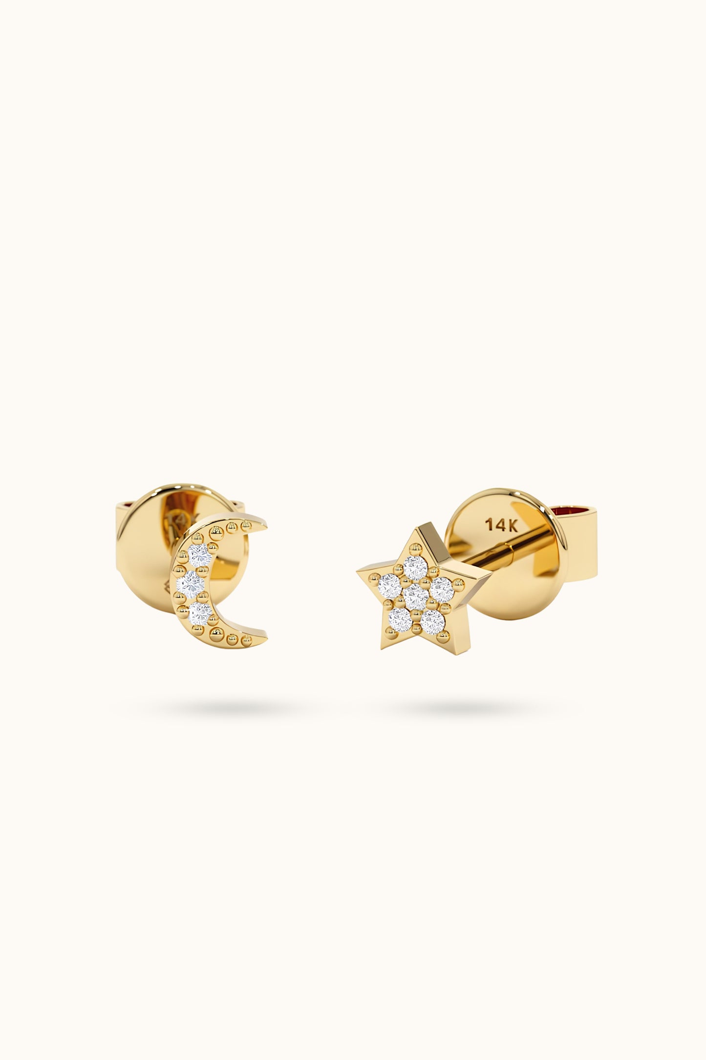 Diamond Flower Stud Earrings