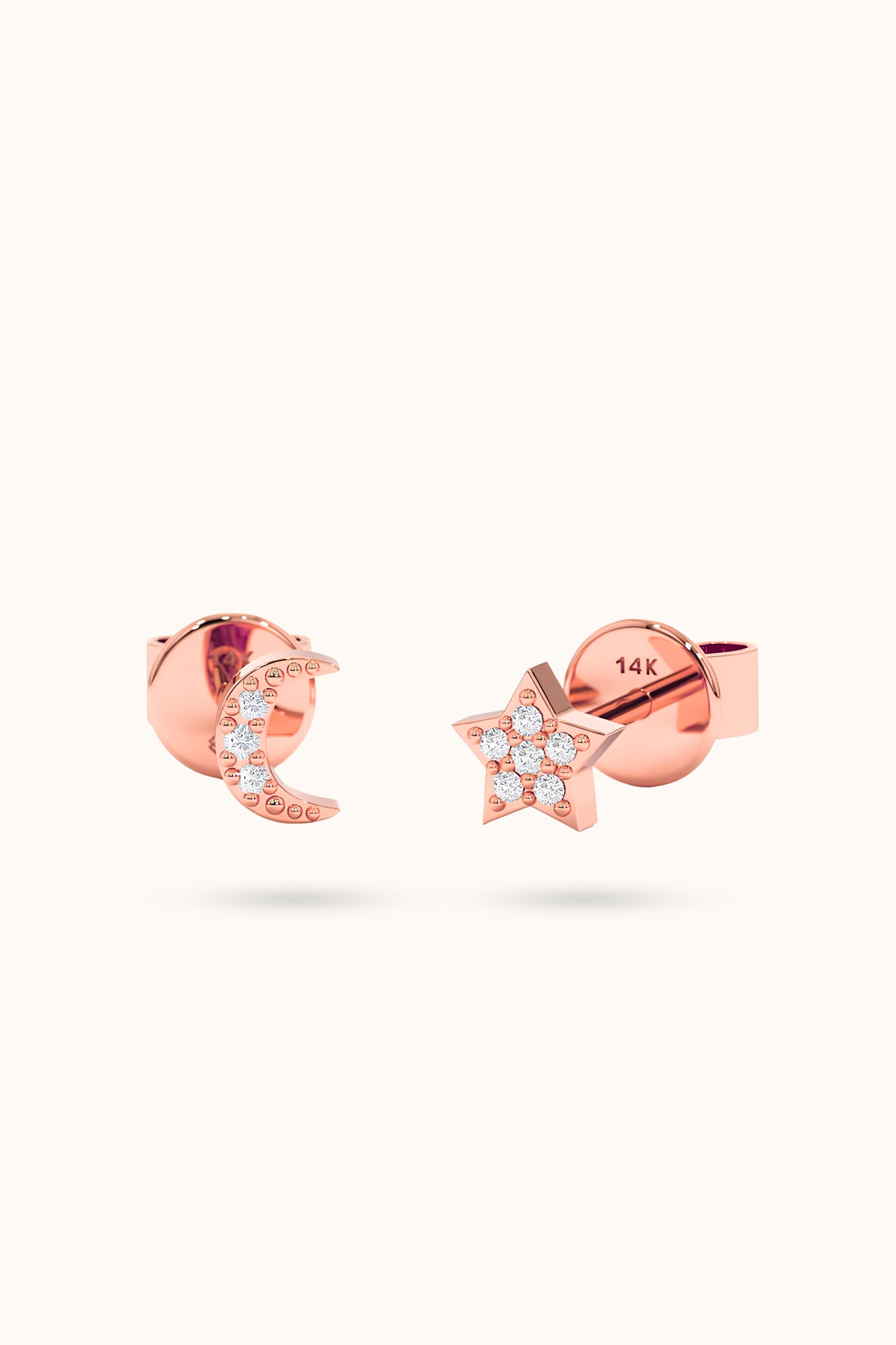 Diamond Flower Stud Earrings