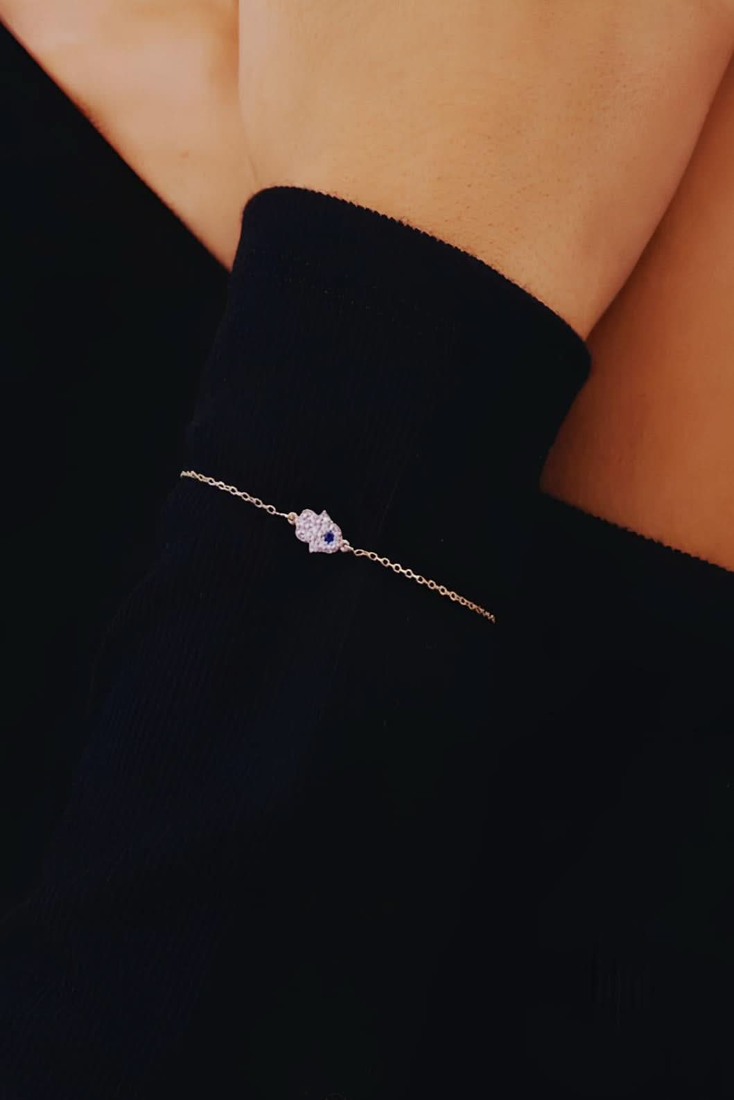 Diamond Pave Hamsa Bracelet