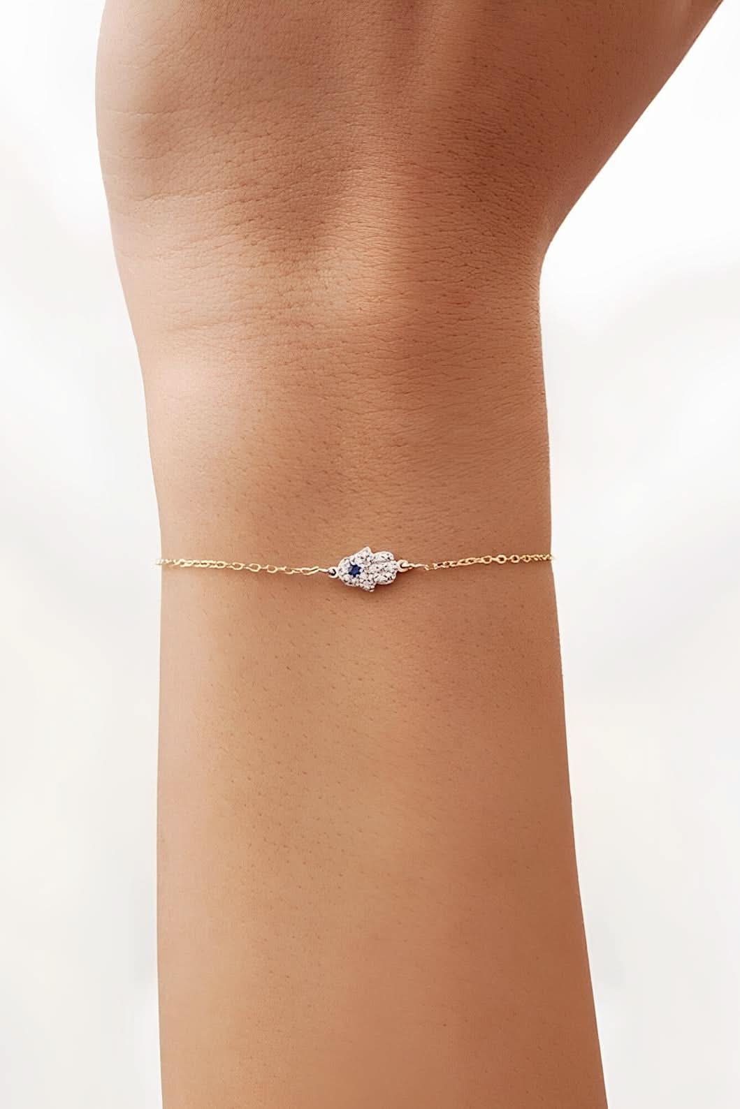 Diamond Pave Hamsa Bracelet