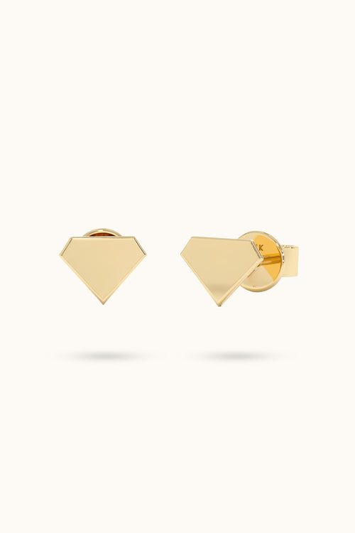 Diamond Shape Stud Earrings