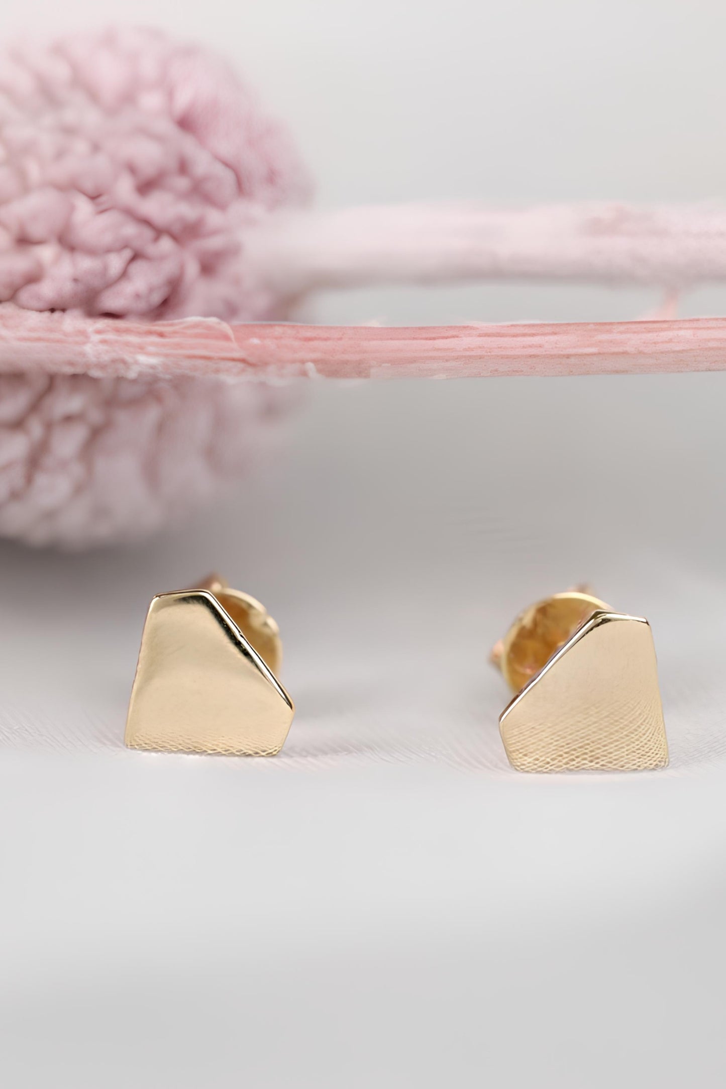 Diamond Shape Stud Earrings