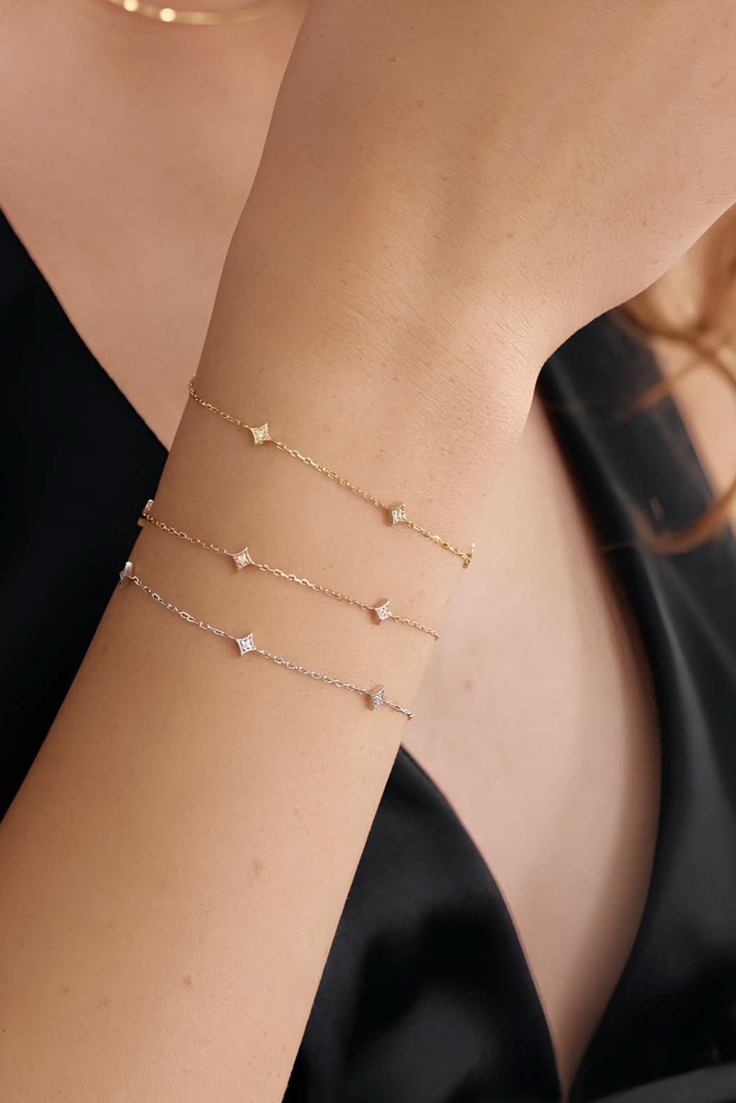 Diamond Star Station Bracelet