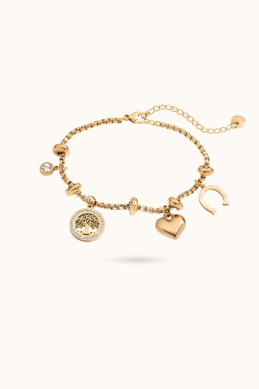Diamond Tree of Life Pendant Bracelet