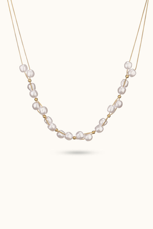 Double-layer Freshwater Pearl Stacked Necklace