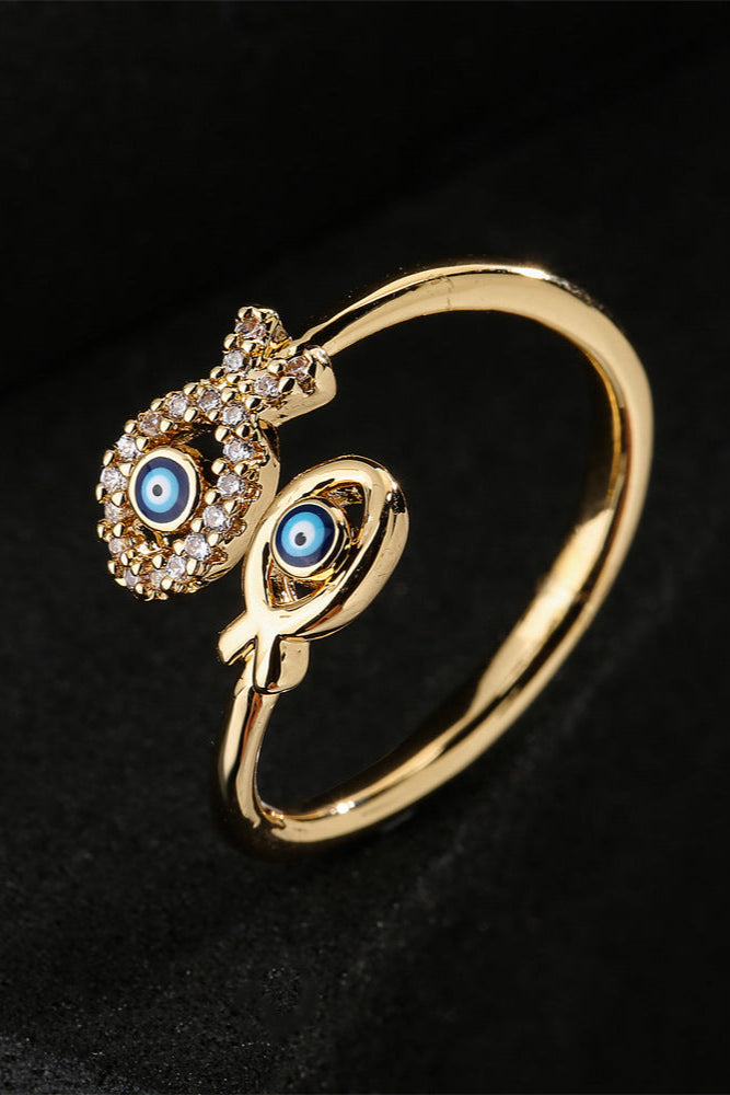 Evil Eye Pisces Ring