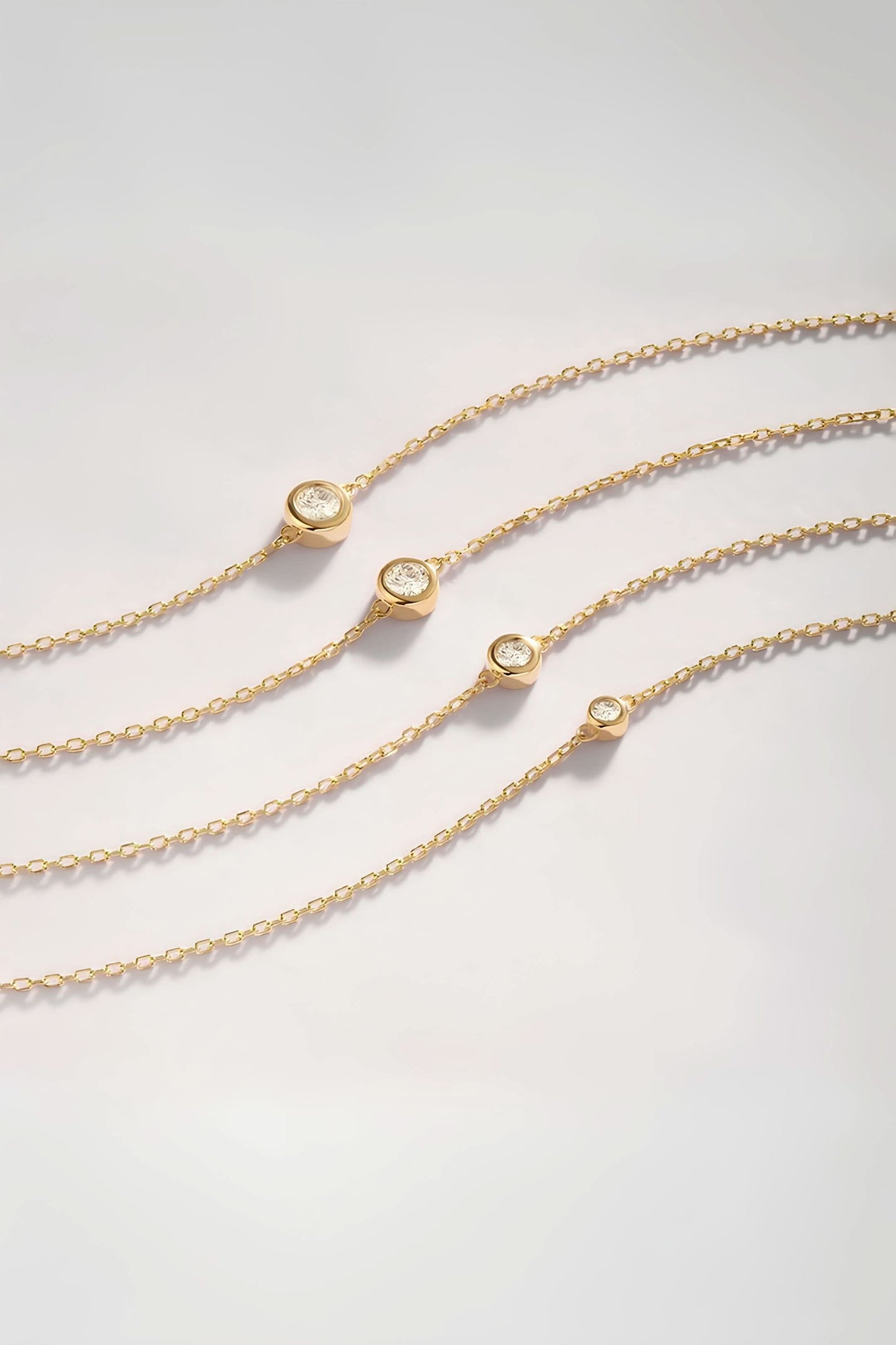 Genuine Diamond Bezel Bracelet
