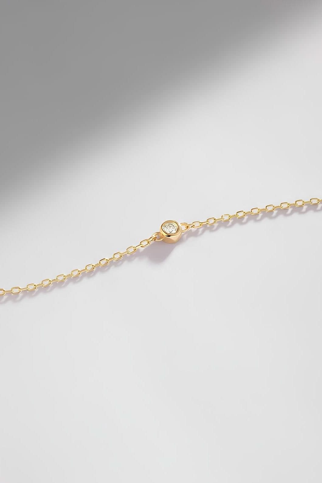 Genuine Diamond Bezel Bracelet