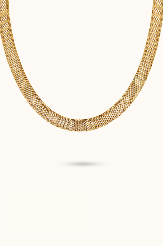 Handmade mesh band choker