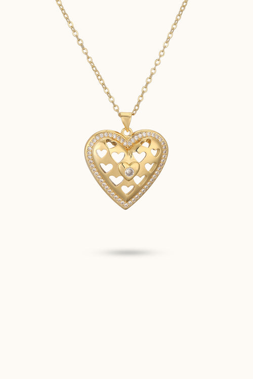 Heart Hollow Pendant Necklace