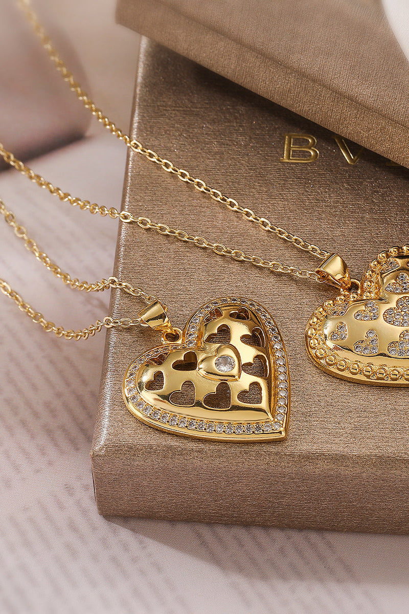 Heart Hollow Pendant Necklace
