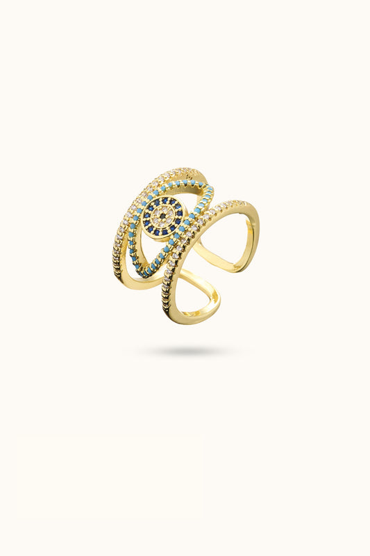 Hollow Design Demon Eye Open Ring