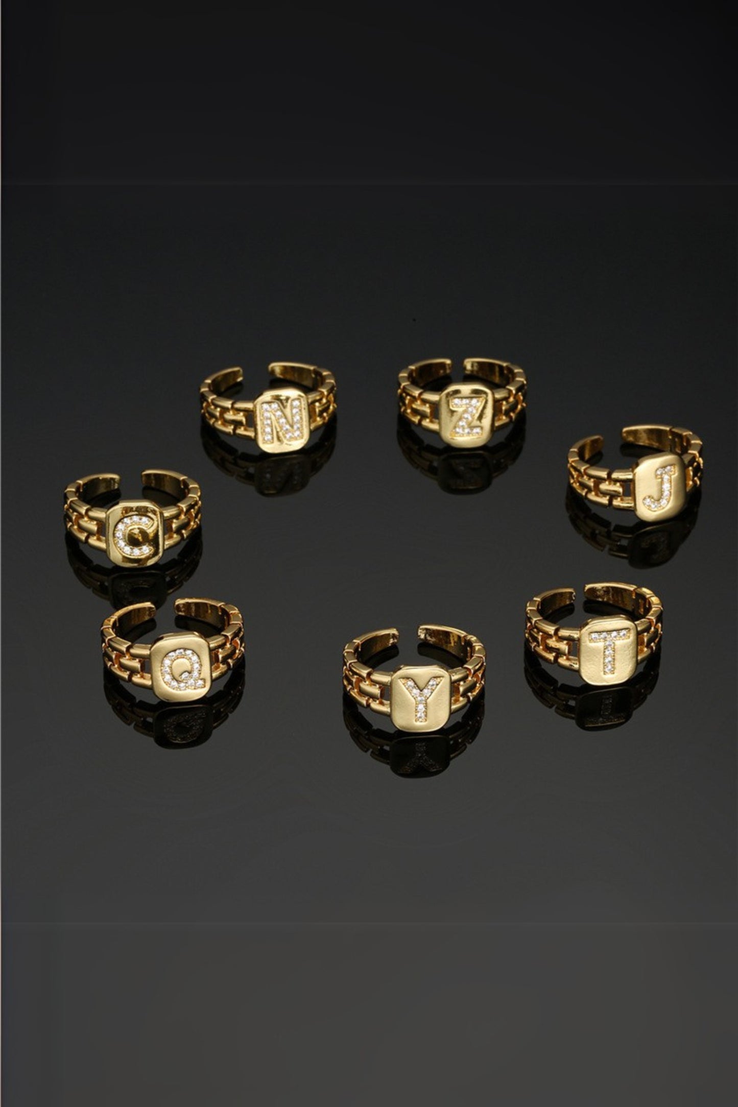 Initial Letter Diamond Ring