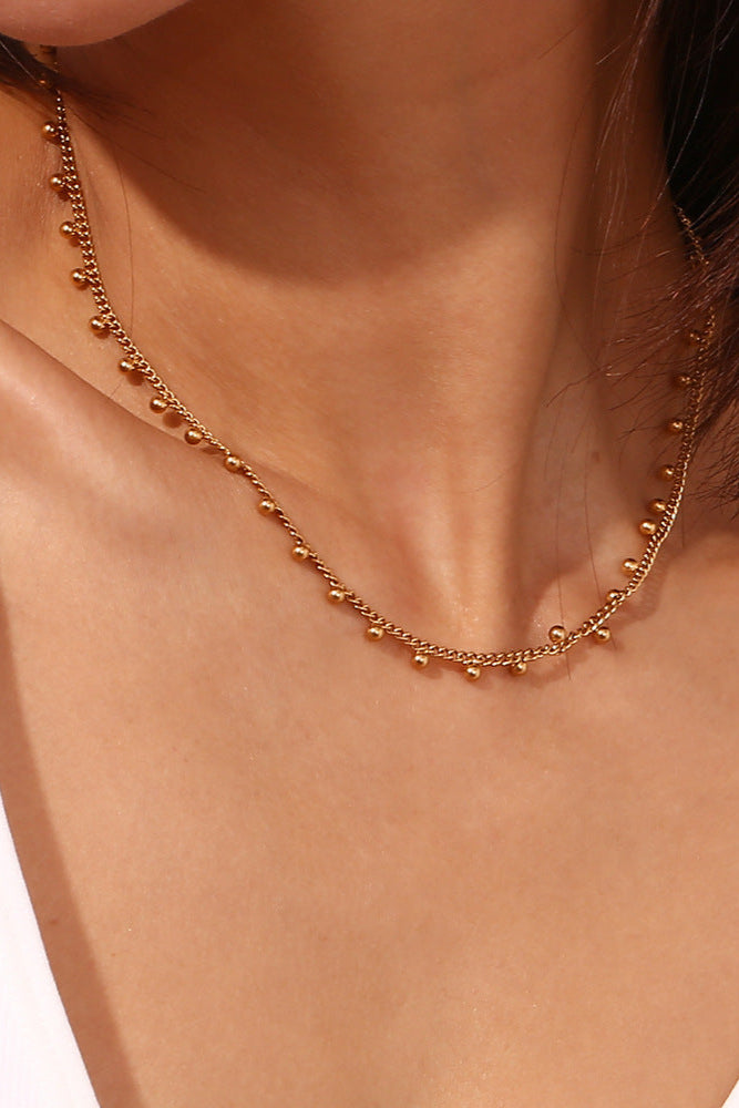 Keshi pearl twisted chain necklace