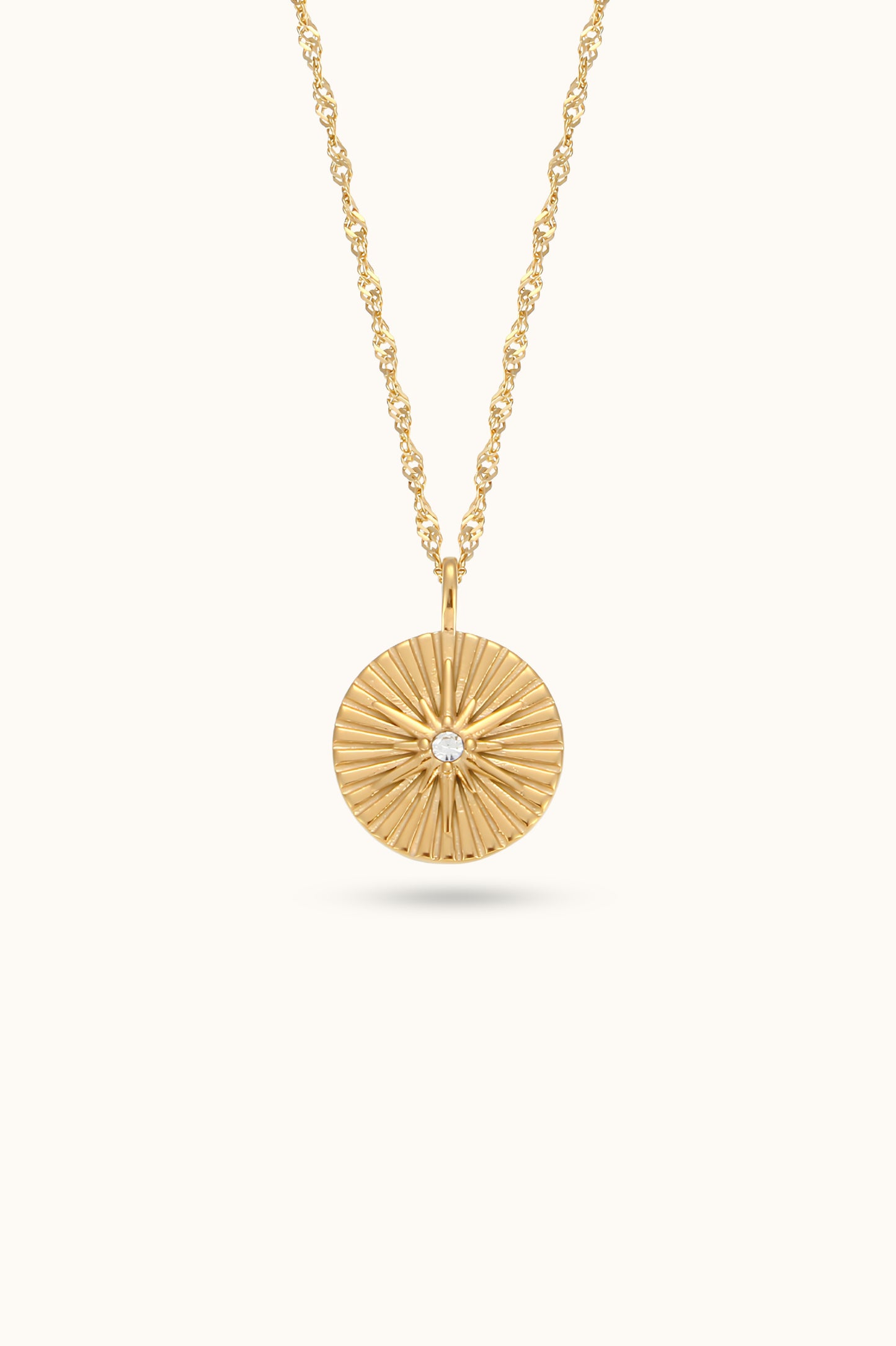Leaf pattern Sunshine pendant necklace