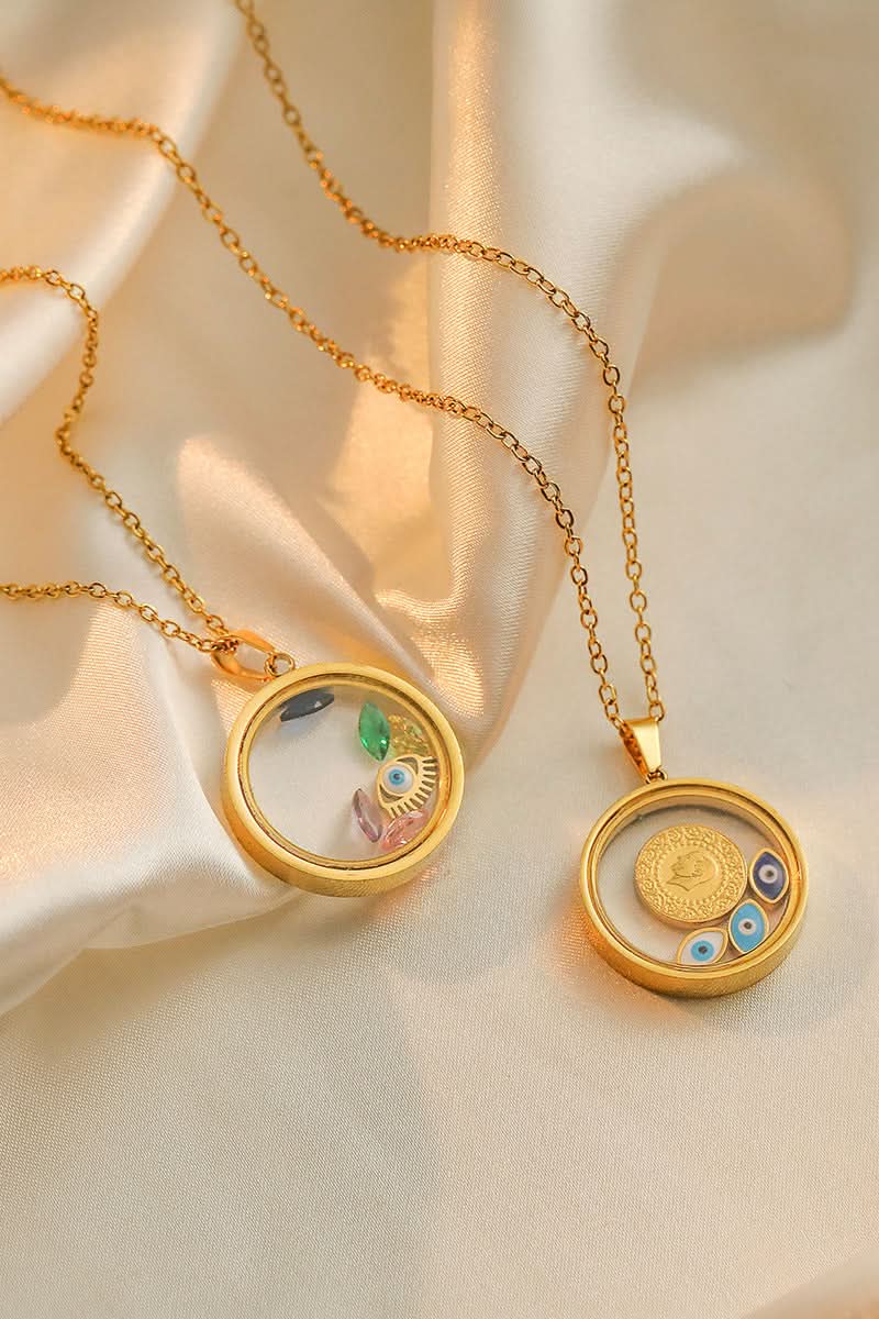 Levitating Evil Eye Pendant Necklace
