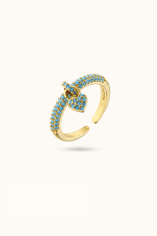Micro-Paved Diamond Heart Ring