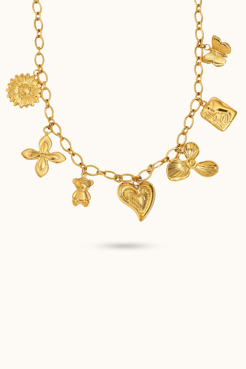 Mix-and-Match Love Heart and Sunflower Necklace
