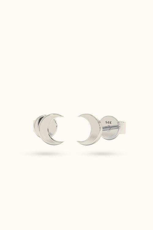 Moon Studs Earring