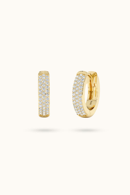 Natural Diamond Hoop Earrings