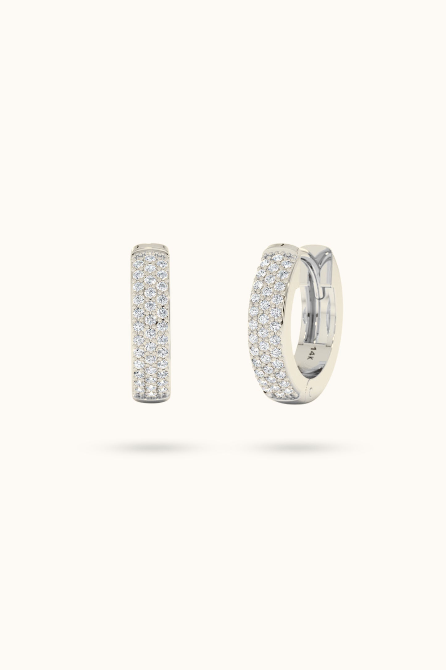 Natural Diamond Hoop Earrings