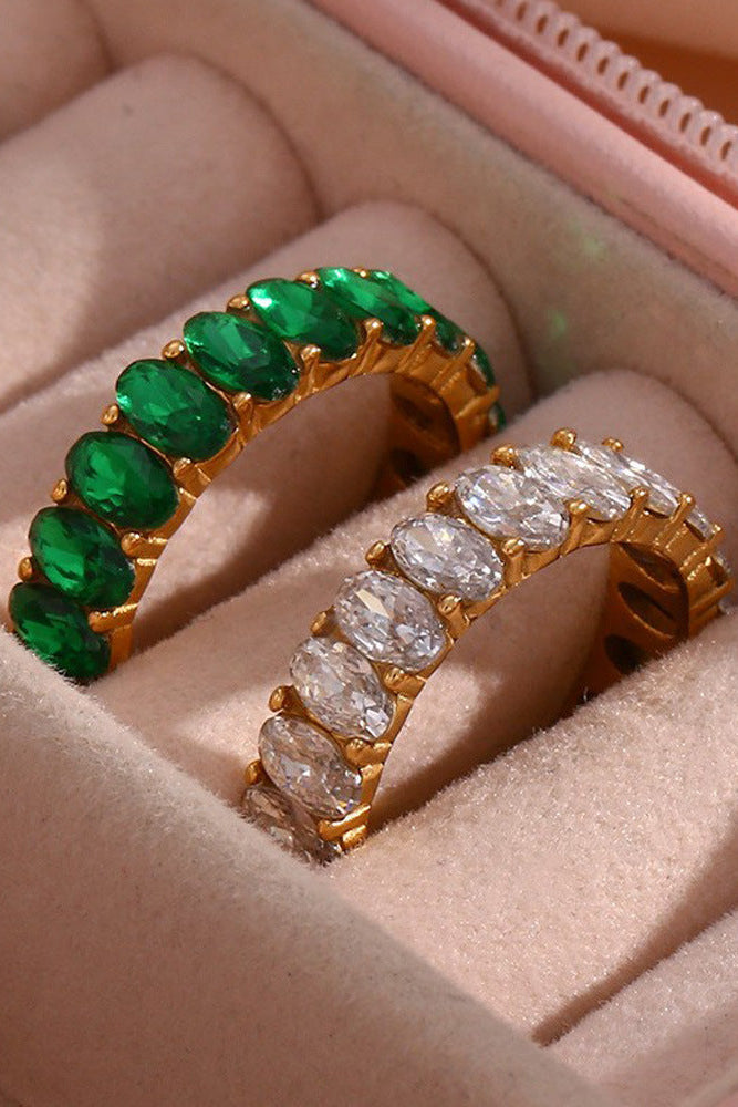 Oval Egg Colored Diamond Ring