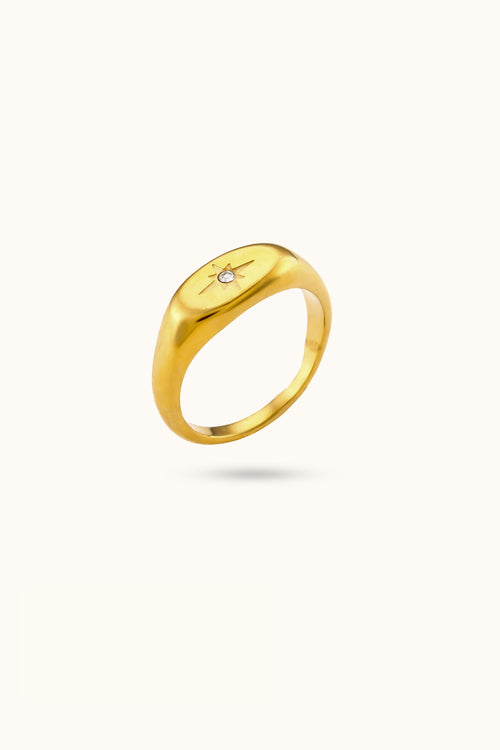 Oval Star Diamond Ring