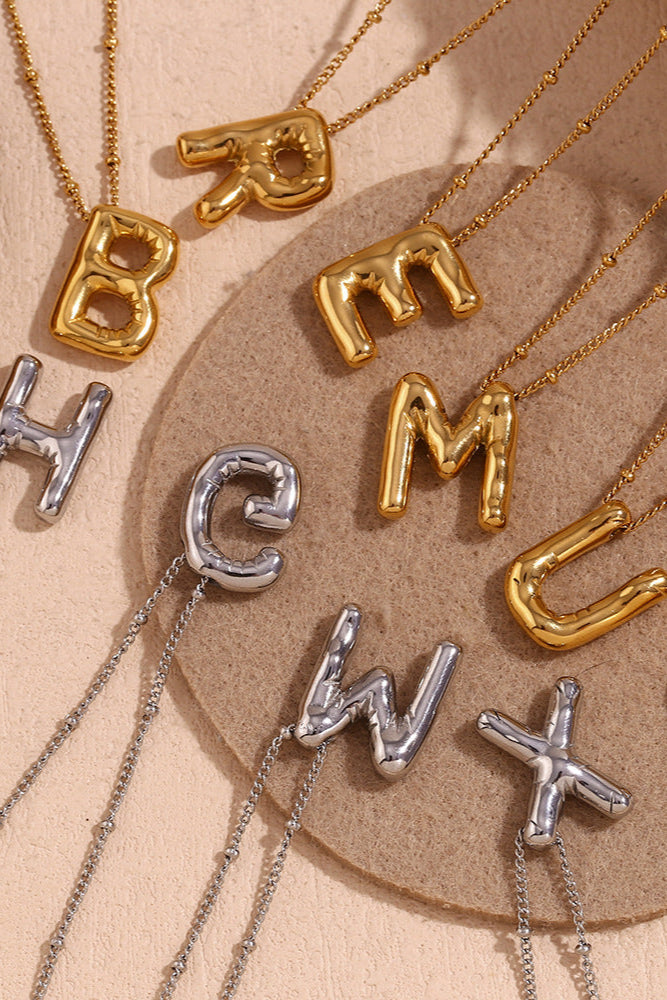 Name Party Ballon Initial Necklace