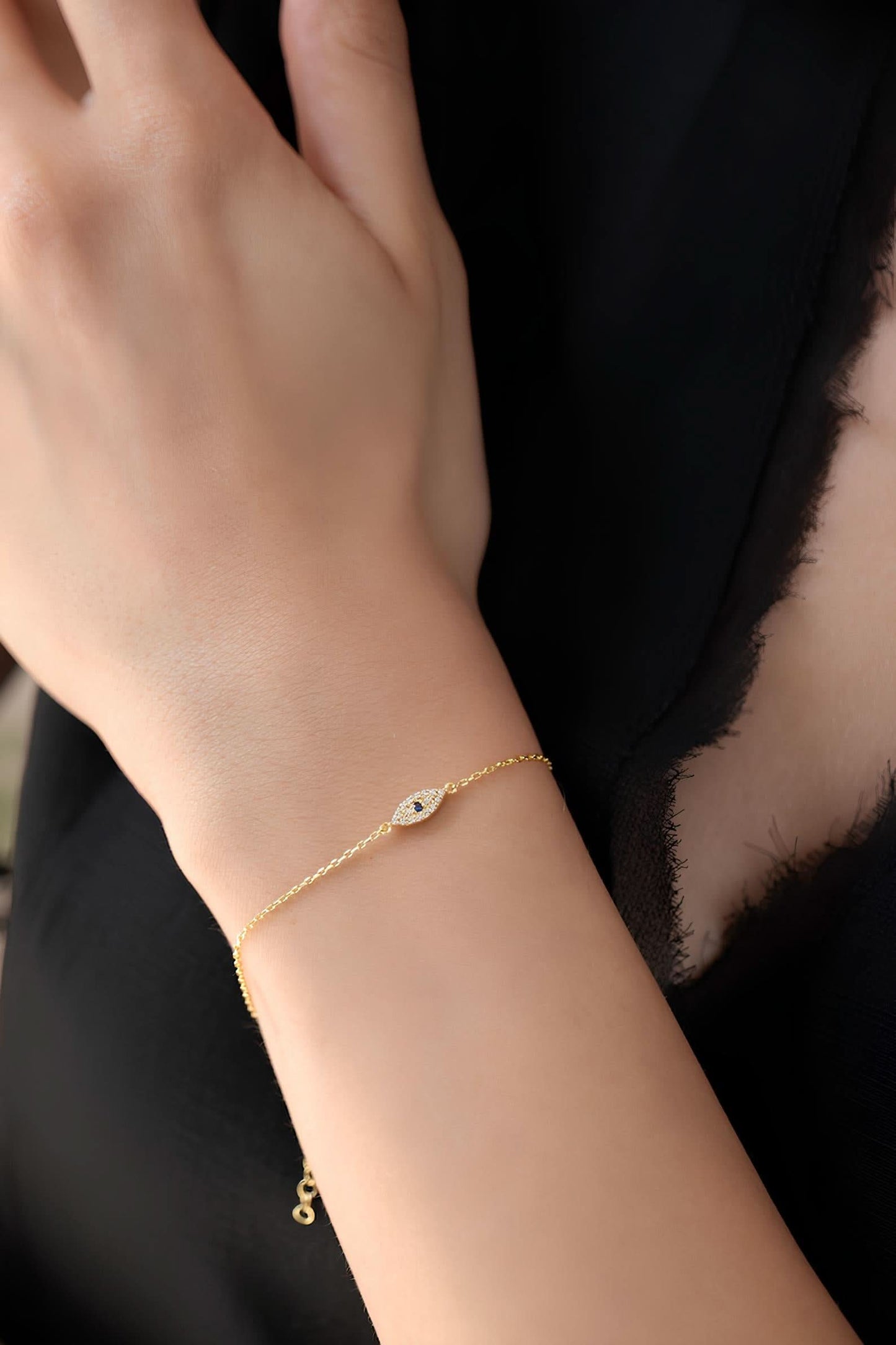 Pave Evil Eye Bracelet
