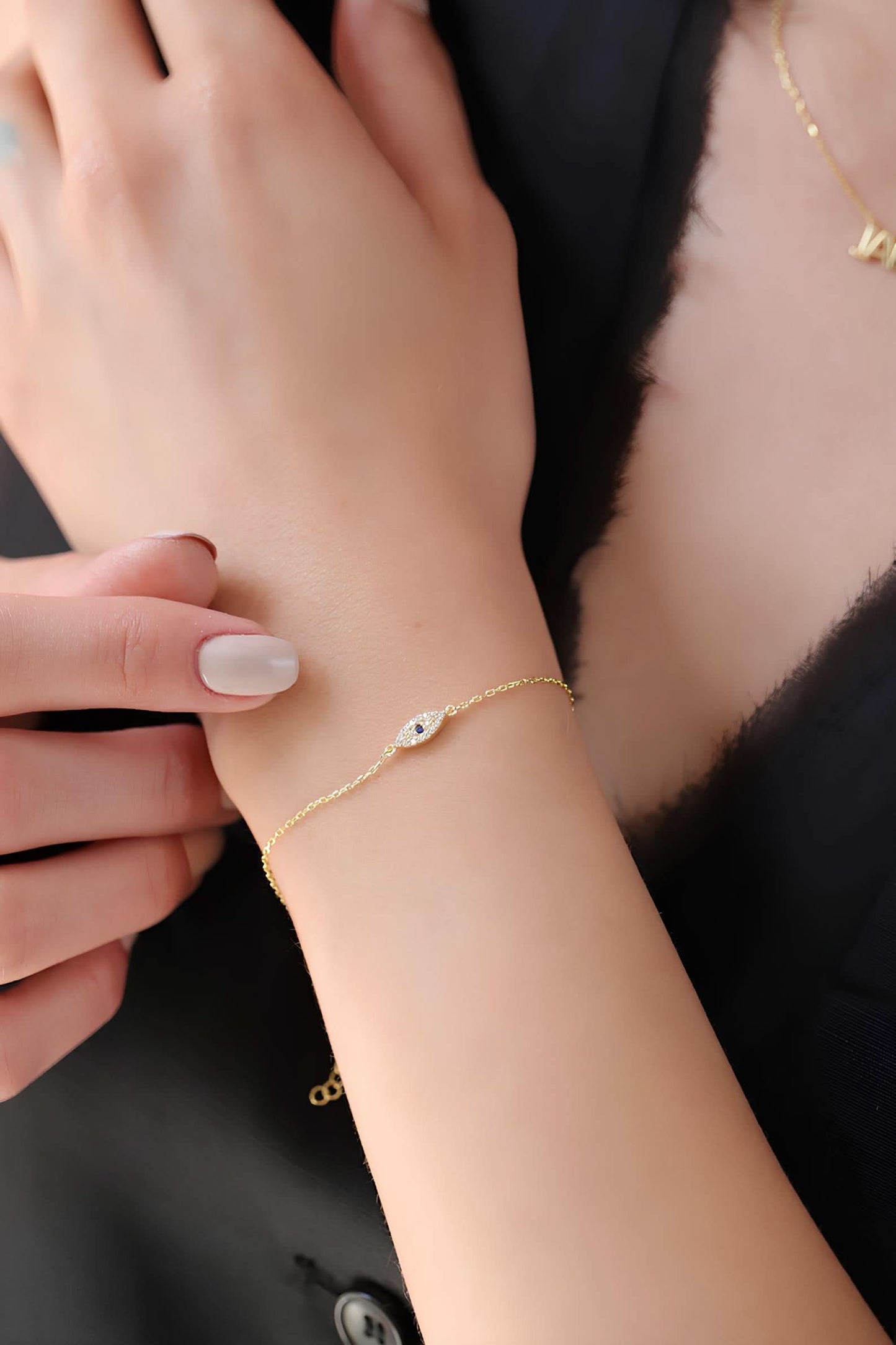 Pave Evil Eye Bracelet
