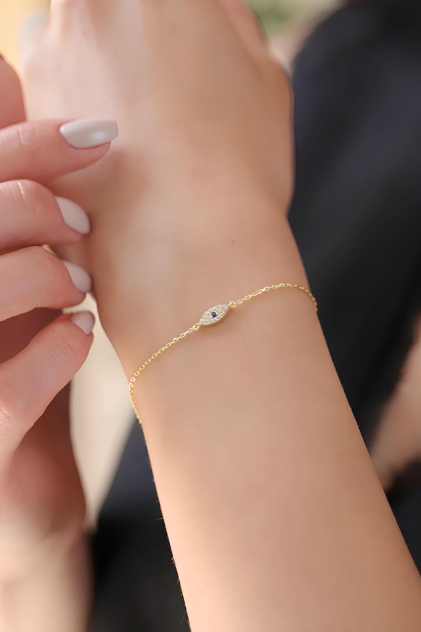 Pave Evil Eye Bracelet