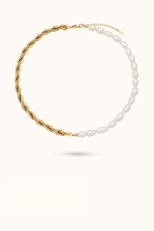 Pearl Fresh two tone Necklace