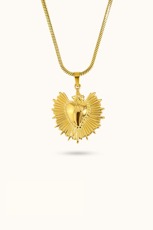Radiant heart pendant necklace