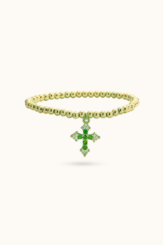 Red Diamond Cross Bracelet
