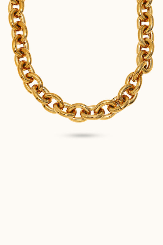 Round thick chain necklace