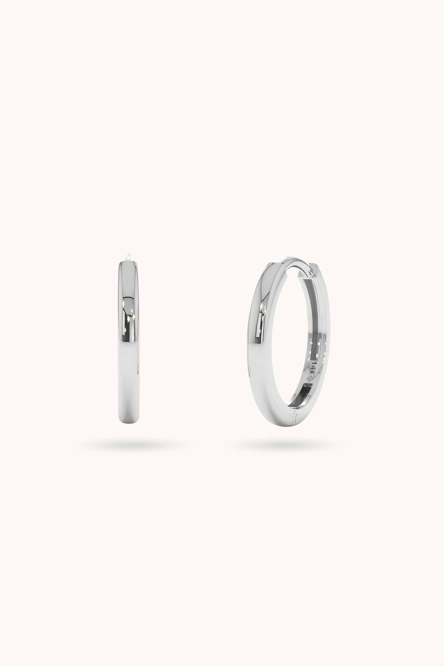 Small Plain Gold Huggie Earring