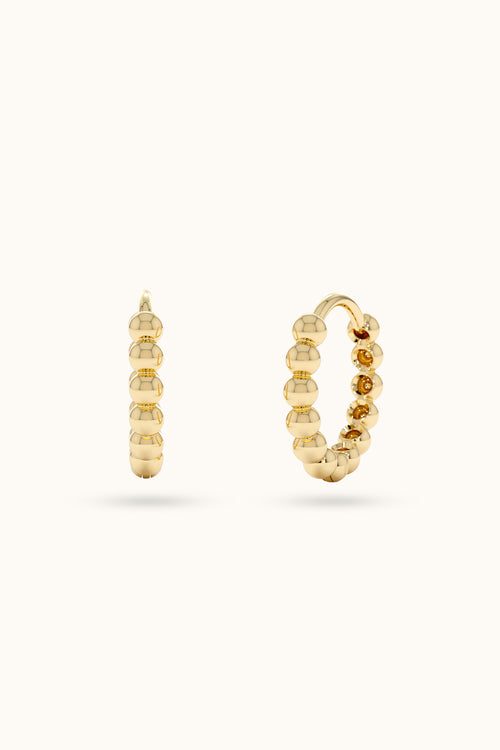 Small Plain Gold Huggie Earrings