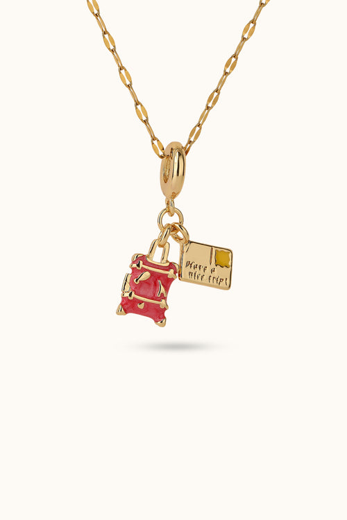 Stamp Postcard Pendant Necklace