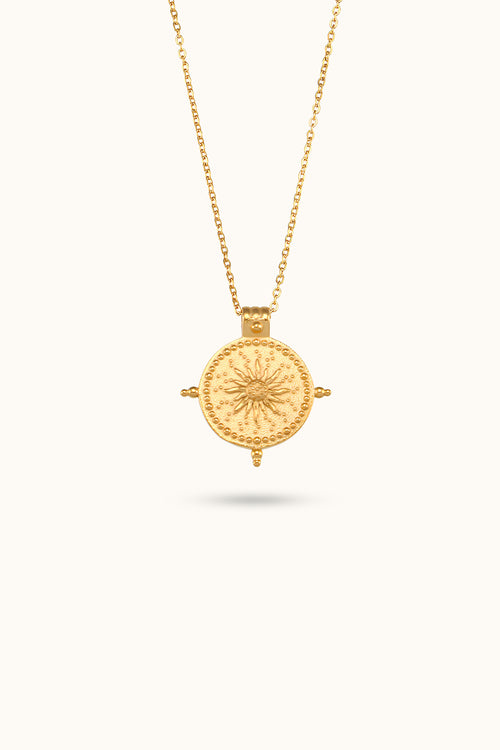 Sun Compass Pendant Necklace